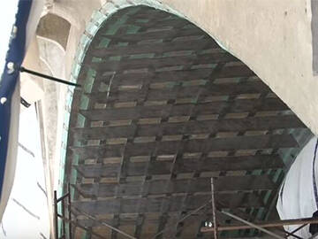 Retrofitting of reinforced concrete bridge with carbon fiber reinfroced fabric